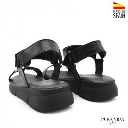 Sandalias de Velcro para Mujer estilo deportiva Negras