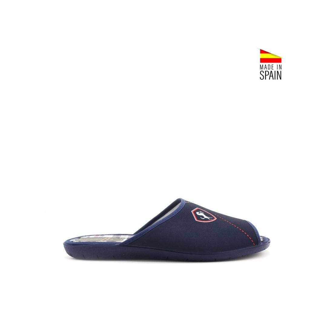Zapatillas de casa Garzón abiertas para hombre en marino