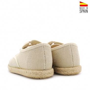 zapato esparto niño beige