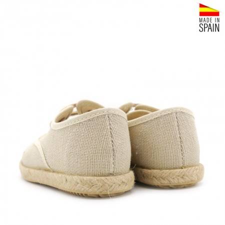 zapato esparto niño beige