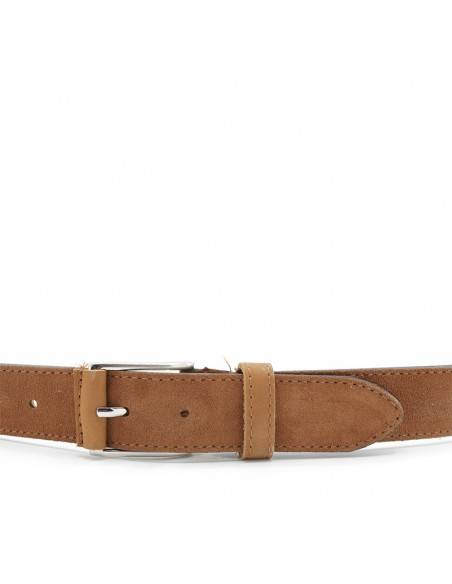 CINTURÓN HOMBRE PIEL SERRAJE camel