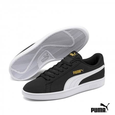 Zapatillas PUMA SMASH V2 BUCK color negro tacto terciopelo