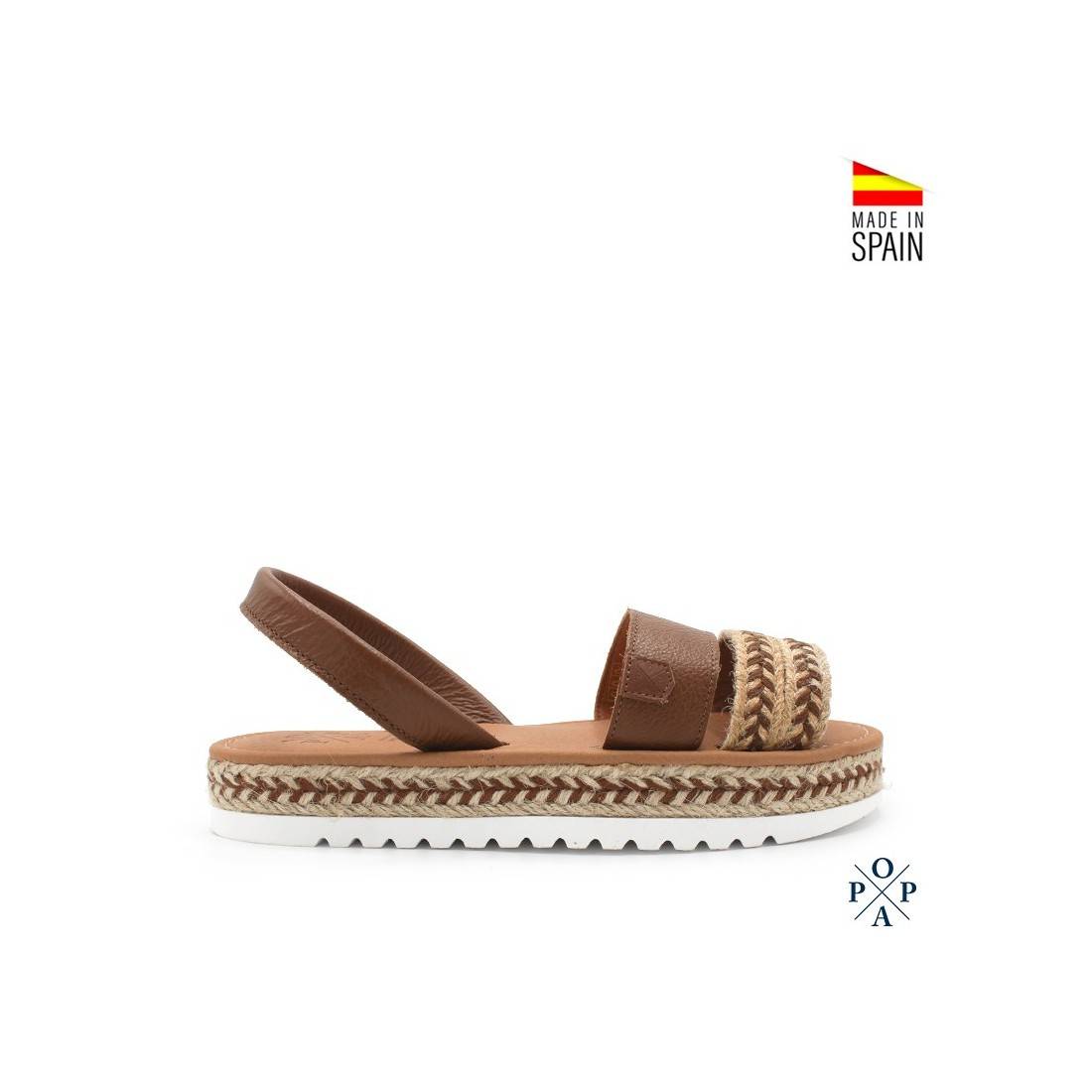 Popa Mendoza Flecos, sandalias Beige Lona | 79211