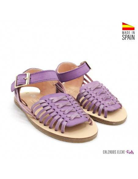 sandalias moradas niña