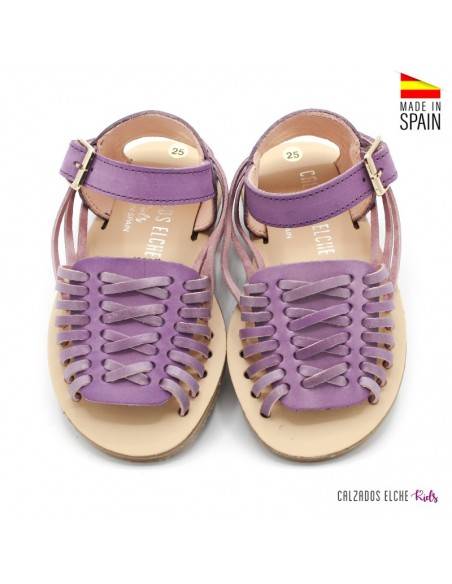 sandalias lila niña