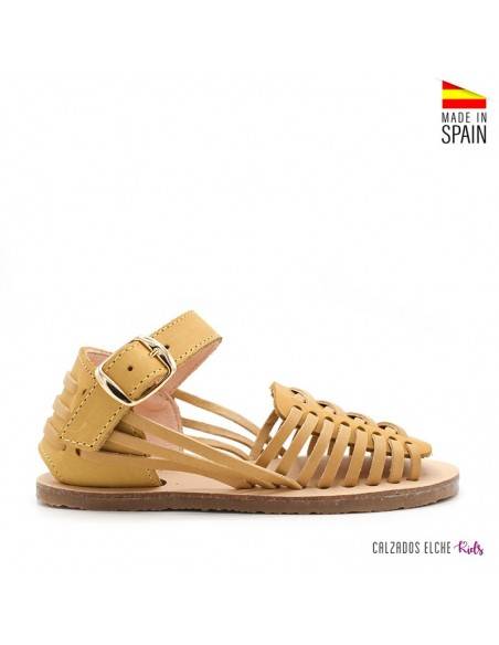 sandalias huarache mostaza niña