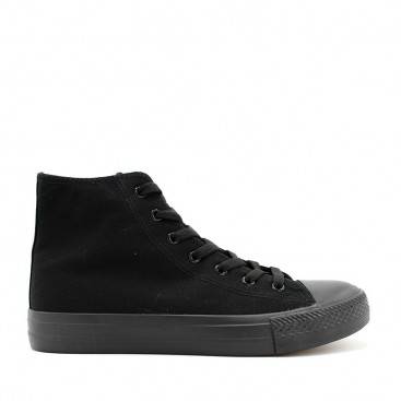 Botín CV all black de lona unisex
