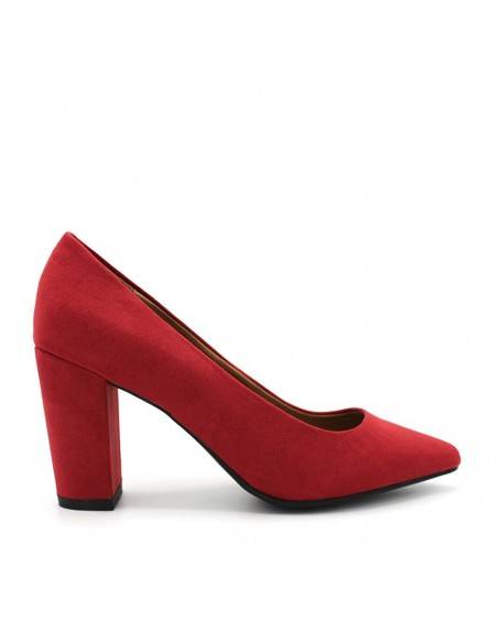 STILETTO TACÓN ANCHO ROJO