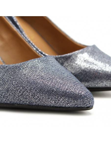 zapato tela escarchada