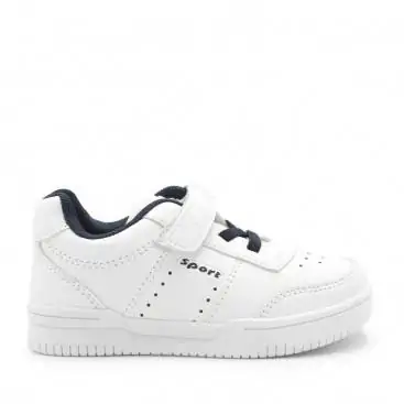 ZAPATILLA colegio velcro BLANCA