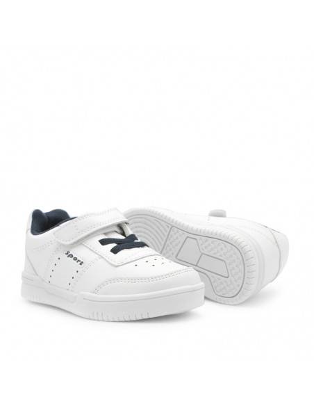 deportivas colegio velcro BLANCA