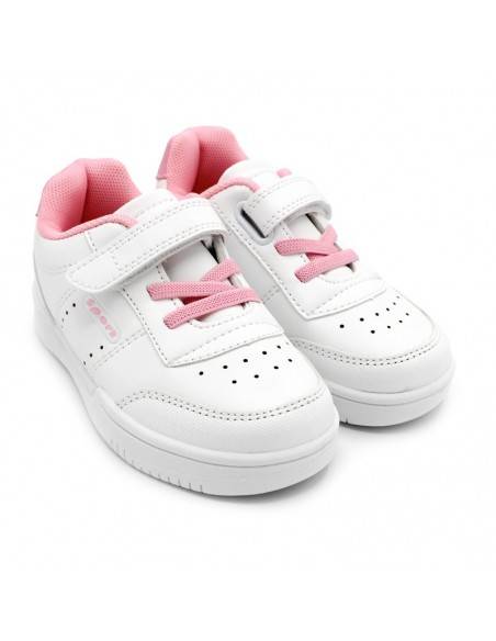 zapatillas blancas velcro niña