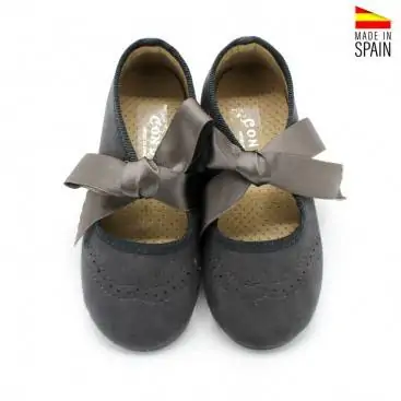 ZAPATOS VESTIR NIÑA gris