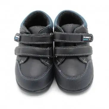 BOTÍN NIÑO PIEL marino