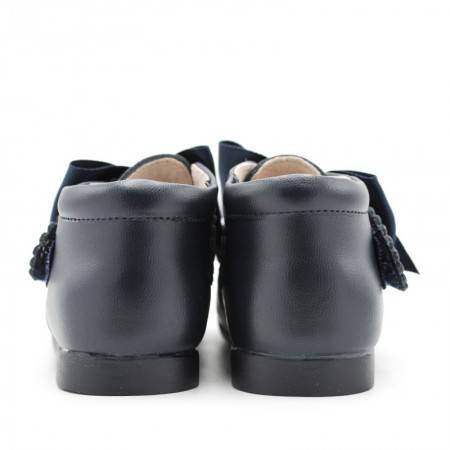 botas bebe azul lazo