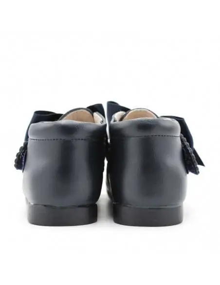 botas bebe azul lazo