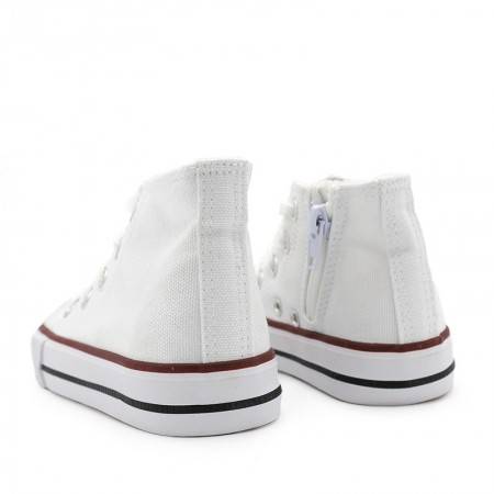 botin lona blanca ninos