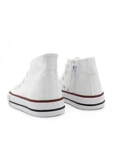 botin lona blanca ninos