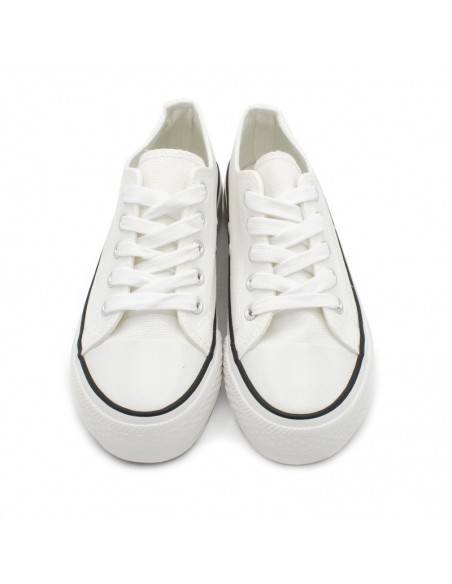 zapatillas plataforma lona mujer