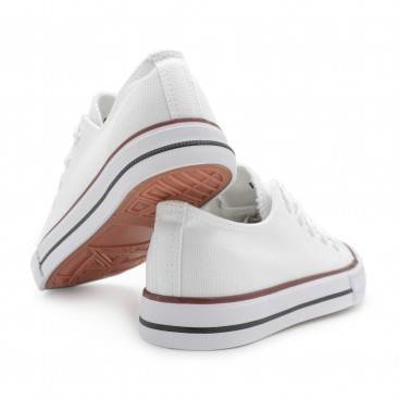 Zapatilla blanca de lona mujer y hombre