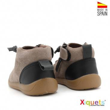 botas cordón elástico niño piel