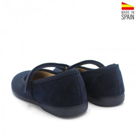 merceditas lona niña azul marino