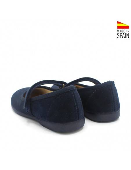 merceditas lona niña azul marino