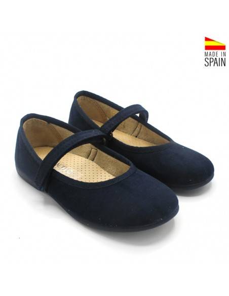 zapatos niña lona azul marino