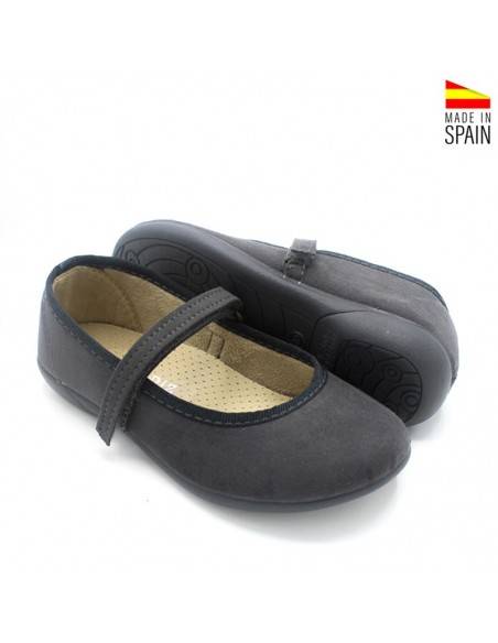 zapatos niña lona grises