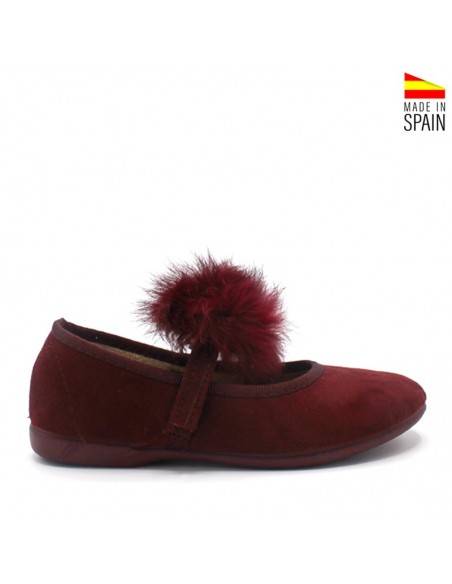 merceditas vestir niña burdeos