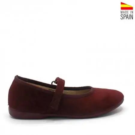 merceditas lona niña burdeos