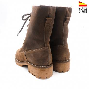 bota militar mujer marrón