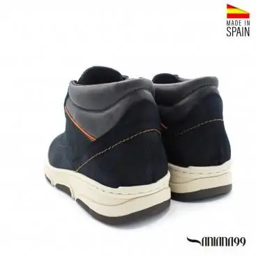 BOTINES PIEL azul marino HOMBRE