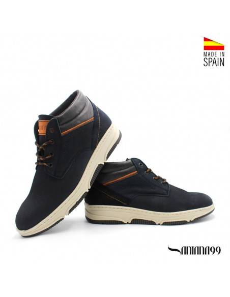BOTINES azul marino PIEL HOMBRE