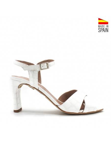 sandalías piel blancas