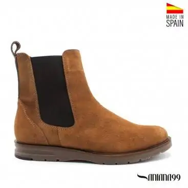 BOTINES HOMBRE ELÁSTICOS PIEL serraje