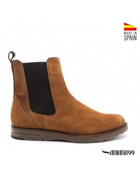 BOTINES HOMBRE ELÁSTICOS PIEL serraje