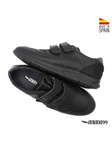 ZAPATOS VELCROS PIEL HOMBRE
