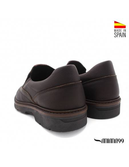 zapatos piel marrón hombre