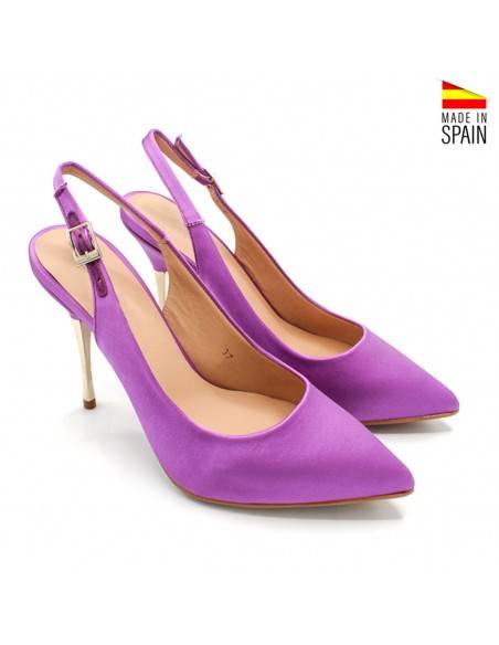 salones tacón morados