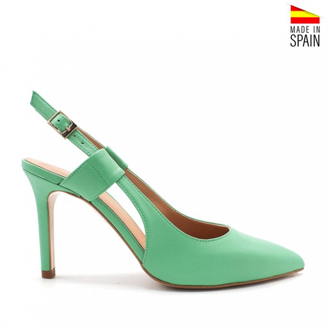 Zapatos de salón con tacón de color Verde Menta