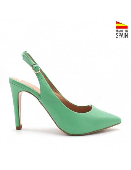zapatos salón verde menta