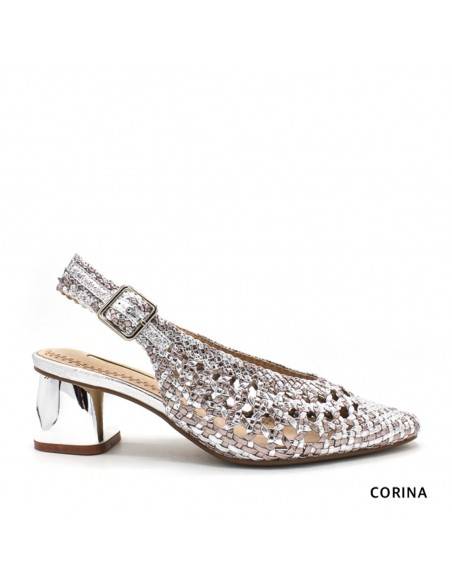 zapatos TRENZADos PLATEADOS