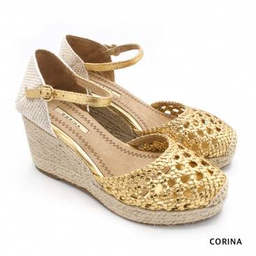 zapatos corina m3367 dorados