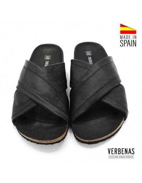 chanclas hombre piel negras