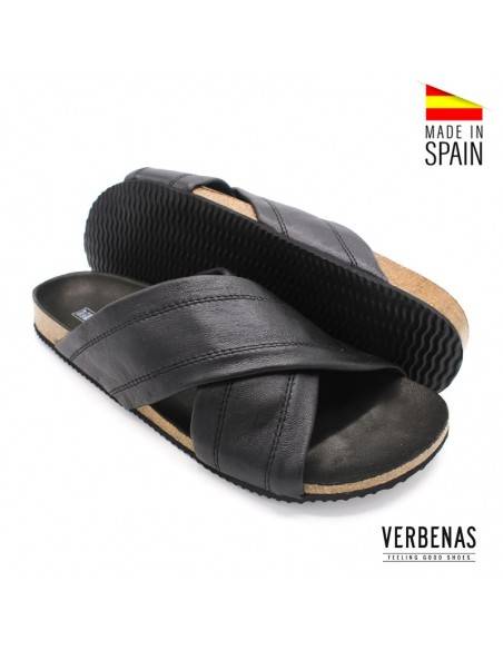 sandalias bio hombre negras