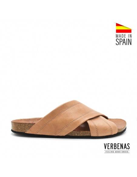 sandalias hombre camel