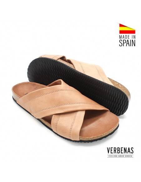 chanclas hombre piel