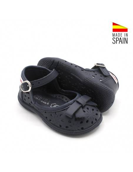 bailarinas piel bebe azul marino