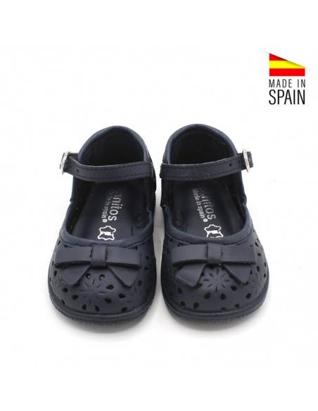 manoletinas bebe azul marino